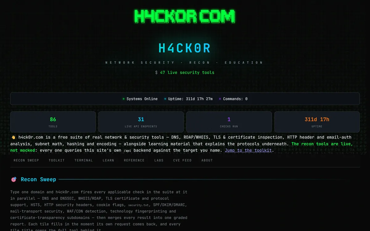 h4ck0r.com website