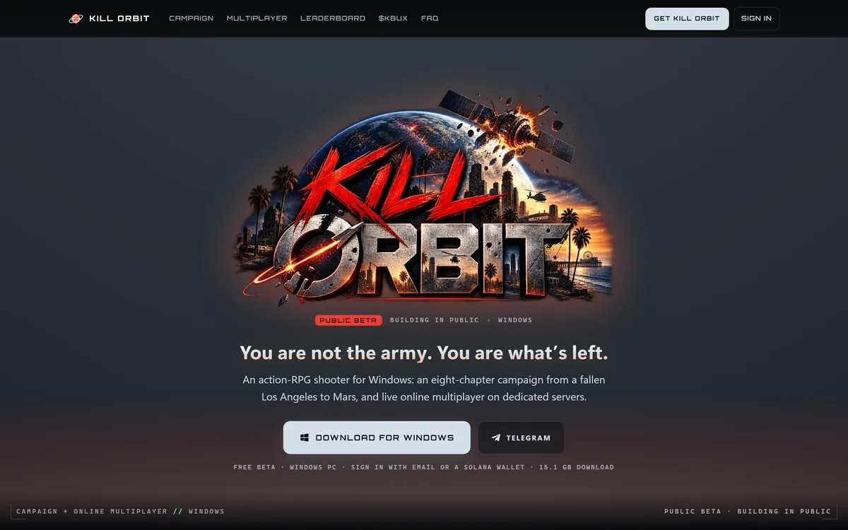 Kill Orbit website