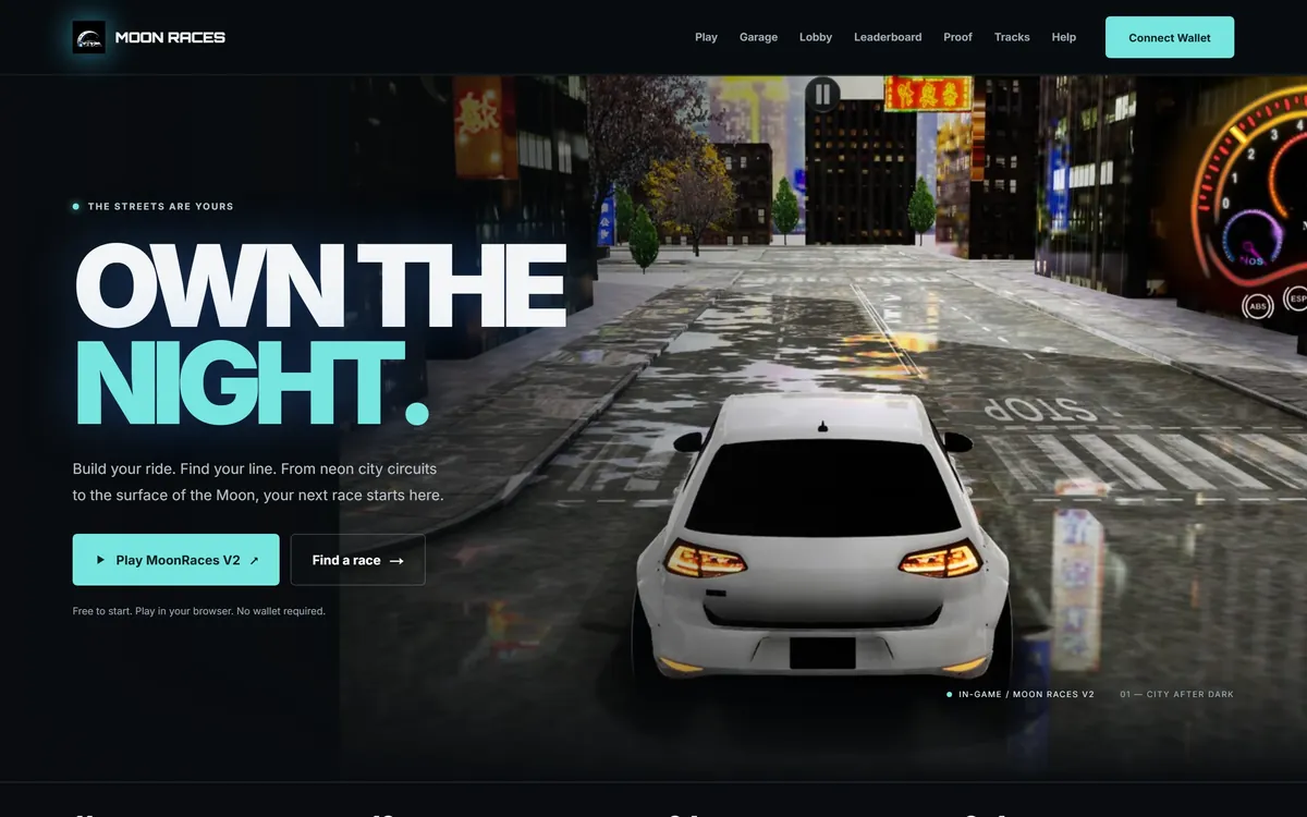 MoonRaces website